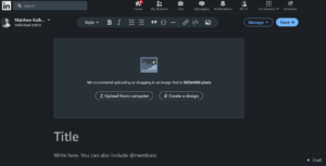 LinkedIn Article example