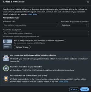 LinkedIn Newsletter example