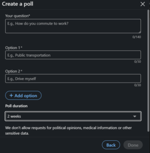 LinkedIn Poll