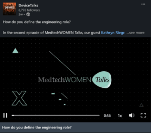 LinkedIn Video post example