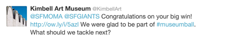 museum tweet Tweet from Kimball Art Museum